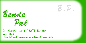 bende pal business card
